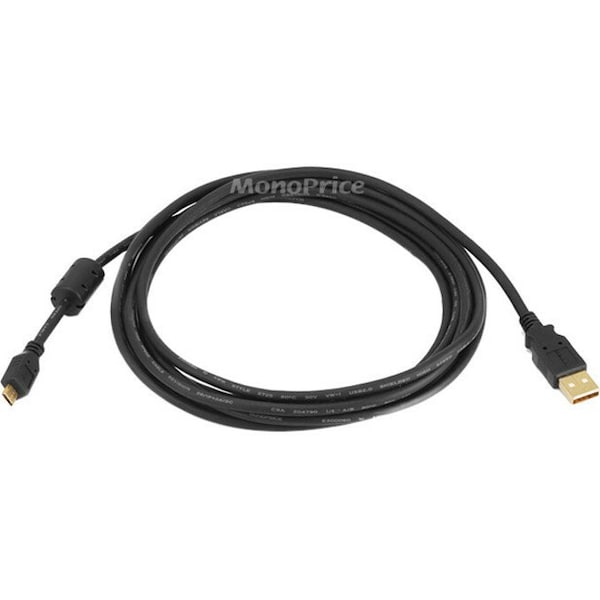 Monoprice USB 2.0 Cable, 10 ft.L, Black 5459 - main