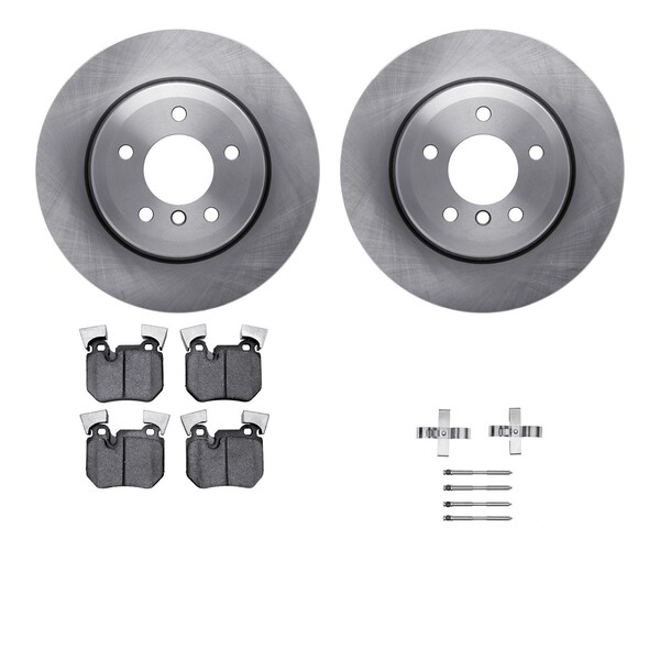 Dynamic Friction Co DFC Rotors with EURO 5000 Ceramic Brake Pads includes Hardware 6612-31318 - main
