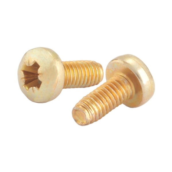 Newport Fasteners M2.5-0.45 x 6 mm, Zinc Yellow Steel Pan Head Pozidriv Drive, 300 PK 713947-300 - main