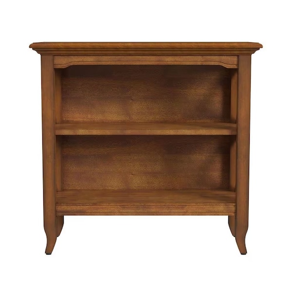 Homeroots 30" Brown Wood Two Tier Bookcase 389576 - main