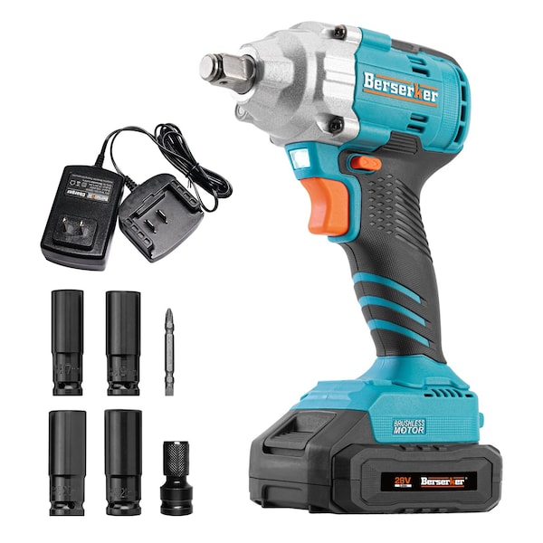 Wrightmaster 20V Brushless Cordless Impact Wrench with 1/2" Square Drive, 280 Ft-lbs Torque, 4 Modes & LED Light ZR-104SE - main