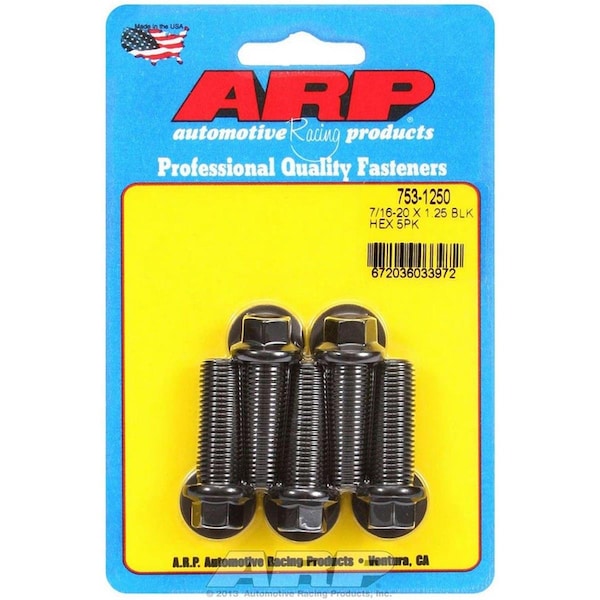 Arp 753-1250 0.44-20 x 1.25 in. 6-Point Chromoly Steel Bolt Kit, 5PK ARP753-1250 - main