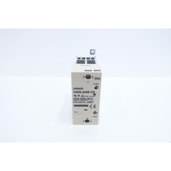 Omron Solid State Relay 20A 200-400V-Ac 12-24V-Dc G3PA-420B-VD - main
