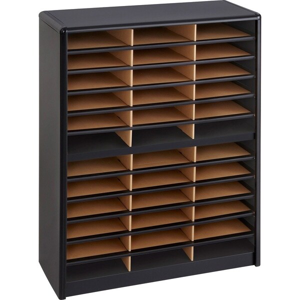 Safco Literature Sorter, 36 Compartments, 32-1/4x13-1/2inx38in BKin 7121BL - main