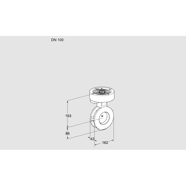 Honeywell Kromschroder Butterfly Valve - Gas Flow Modulation, DN 40-150, 500 mbar KS88300005 - main