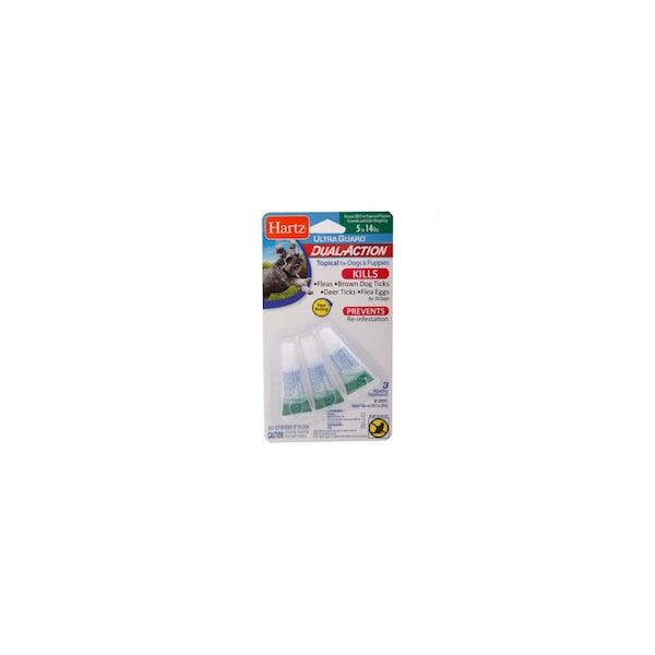 Hartz Mountain Corporaton UltraGuard Dual-Action Topical Flea & Tick Drops, 5-14 Lb. Dogs, 3PK 15648 - main