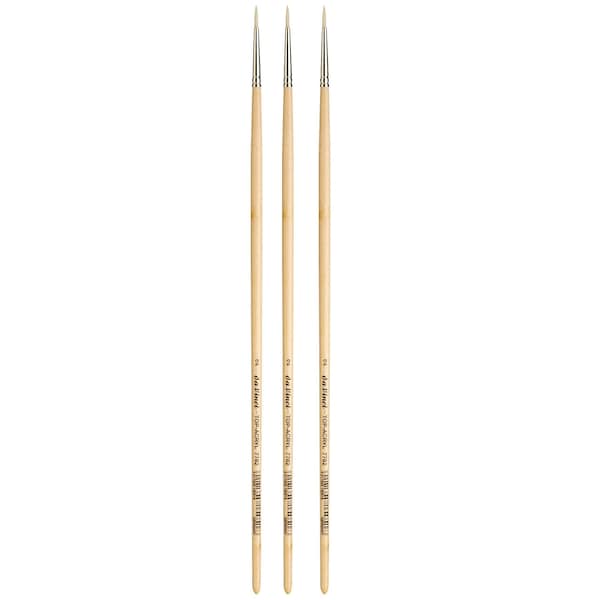 Da Vinci TOP-ACRYL White Brush, Synthetic, Acrylic & Oil, Round, Series 7782, Size 2, 3PK VA-7782_2 - main