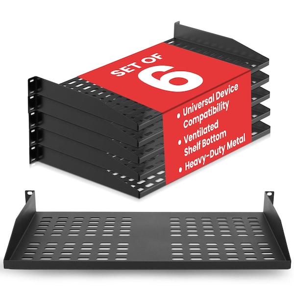 Pyle 19-Inch 1U Server Rack Shelf PLRSTN14UX6 - main