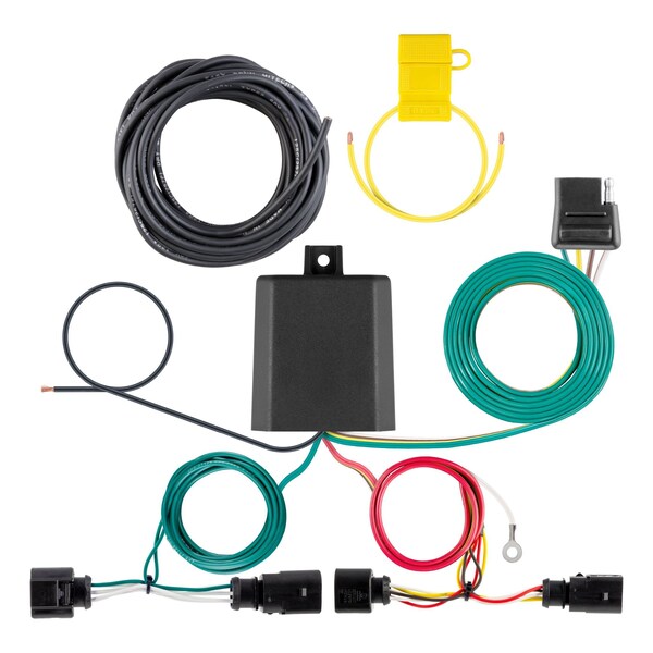 Curt Custom Wiring Harness, 4-Way Flat Output, Select Volkswagen Golf R, GTI 56527 - main