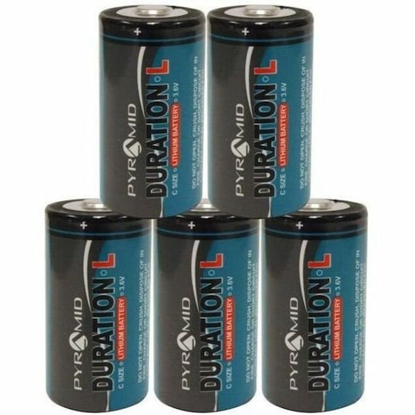 Pyramid Lithium Battery, 3.6Volt, C-Size, 5/pk 42224-5 - main