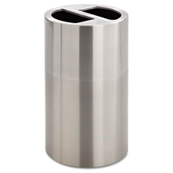 Pinpoint Dual Recycling Receptacle 30 gal Stainless Steel PI734352 - main