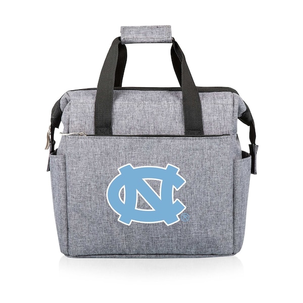 Picnic Time Family Of Brands NCAA North Carolina Tar Heels On The Go Lunch Bag Cooler - Soft Cooler Lunch Box, Heathered Gray 510-00-105-414-0 - main