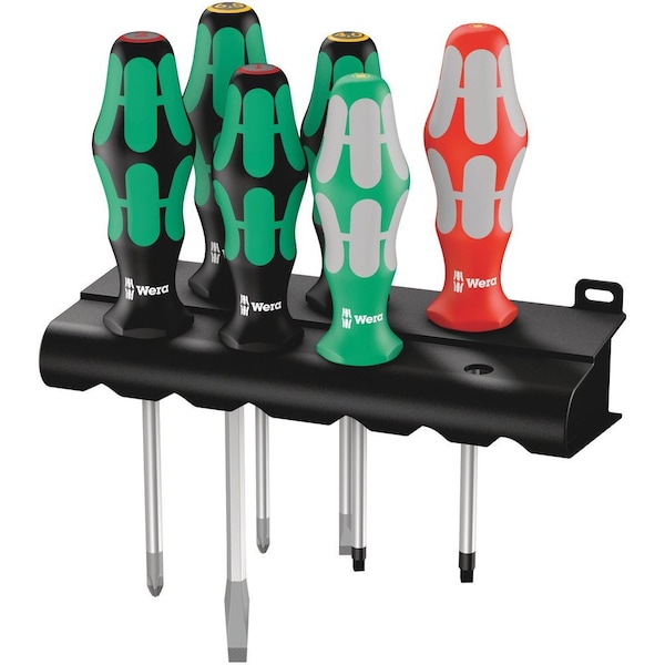Wera 334/368/6 Screwdriver set and rack, 6 pieces 5347778001 - main