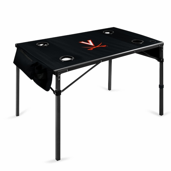 Picnic Time Family Of Brands NCAA Virginia Cavaliers Travel Table Portable Folding Table, Camping Table, Outdoor Table 799-00-179-594-0 - main