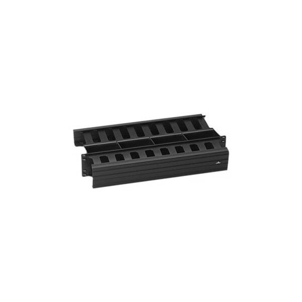 Leviton Cable Management Horizontal, Front & Rear Slotted Duct, Black 2U 492RU-HFR - main