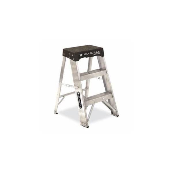 Louisville AS3000 Series Sentry Aluminum Step Ladder, 2 ft, 16-11/16 in W, 300 lb Capacity 443-AS3002 - main