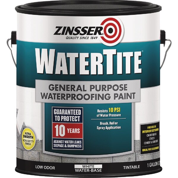 Zinsser WaterTite Wht General Purpose Waterproofing Paint 1 Gal. 369381 - main