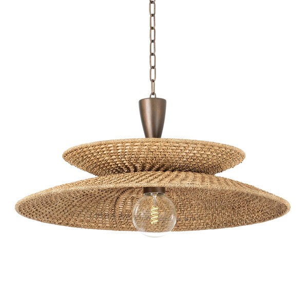 Troy Lighting Landry 1 Light Pendant 30 In. Bronze Leaf F1830-BRL - main