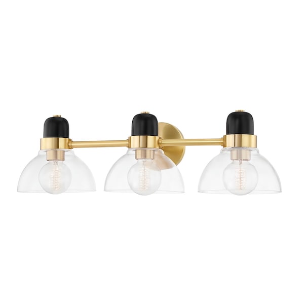 Mitzi Camile 3 Light Bath And Vanity 6 In. Aged Brass H482303-AGB - main