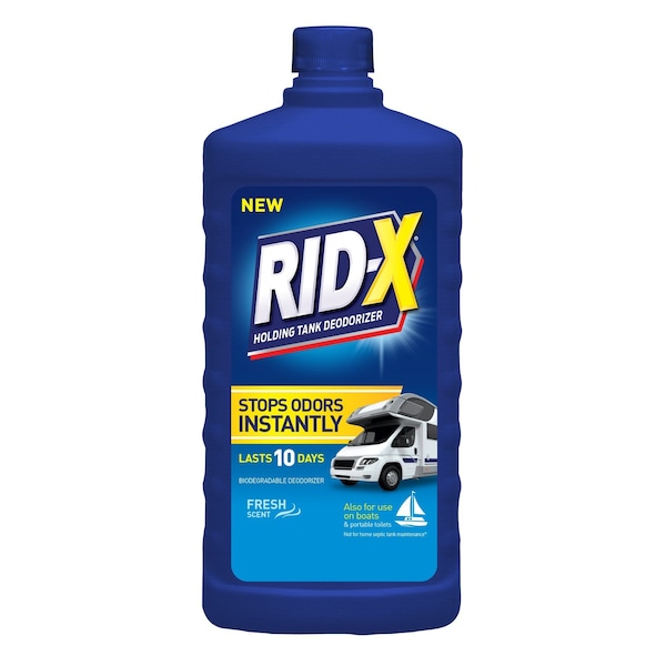 Rid-X RV Toilet Treatment Tank Deodorizer Liquid 24oz HOLDING TANK - main