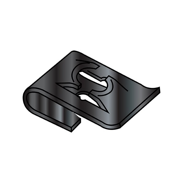 カシュウナッツ Zoro Select Spring Nut, #10, J Shape, Steel, Black Phosphate
