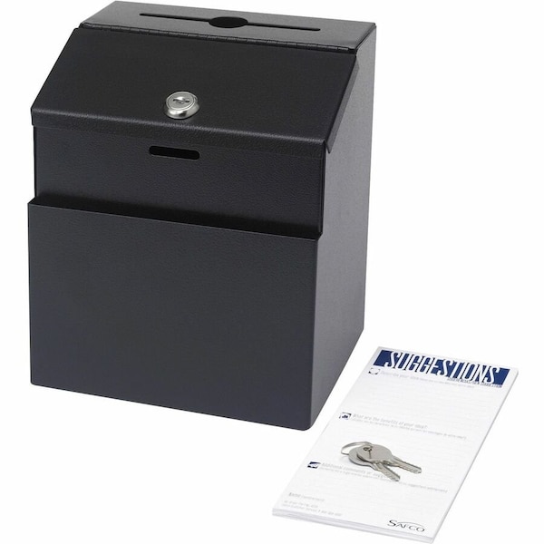 Safco Suggestion Box, Blk, 8 1/2" H, 7 1/4" W 4232BL - main