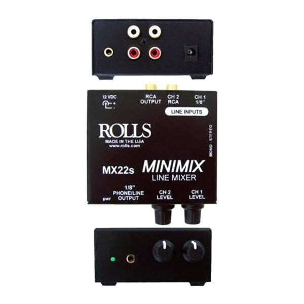 Rolls The is a 2 Channel mixer for mixing a 1/8-in line signal such as a laptop computer or Ipod MX22S - main