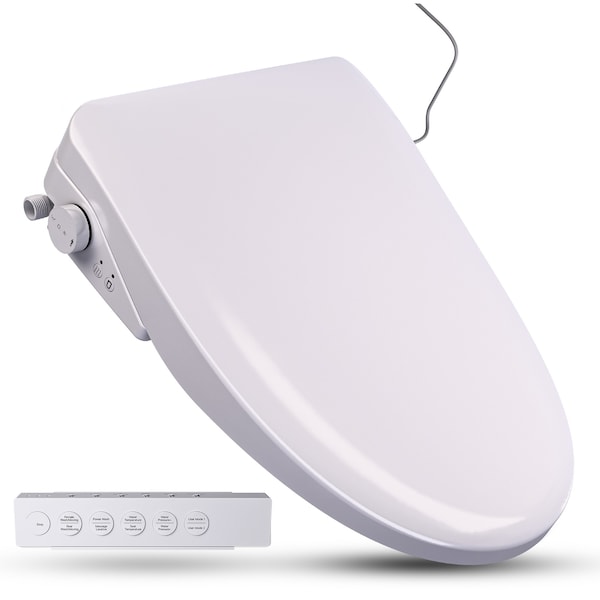 Anzzi Electric Bidet Seat with Heated Seat, Warm Water, Rear and Lady Wash, and Remote TL-AZEB106VWH - main
