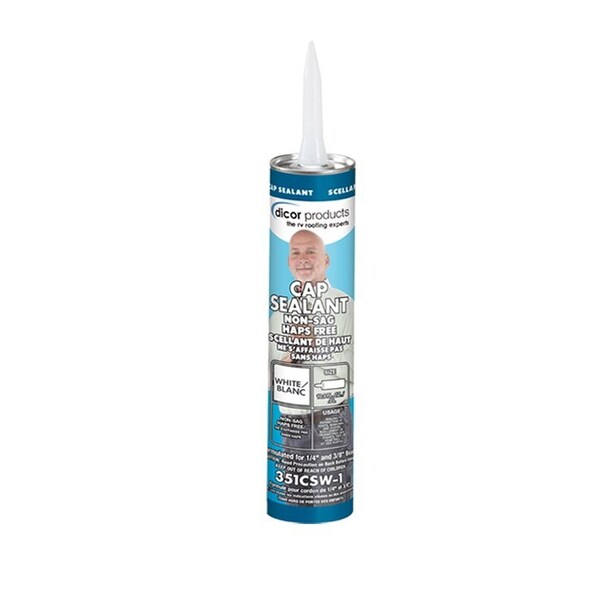 Dicor Use To Seal Vents/ Window/ Door, 10.3 Ounce Tube, White, Single 351CSW-1 - main