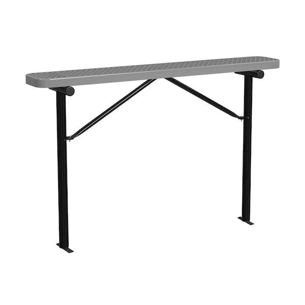 Leisure Craft Bench w/o Back, Ingroud Mount, 6ft., Gray B6XPIG-GRAY - main
