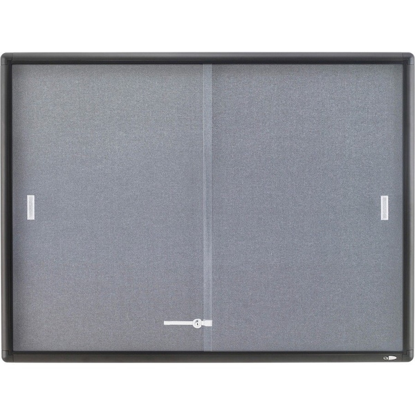 Quartet Enclosed Fabric Bulletin Board 36" x 48", 2 Door 2364S - main