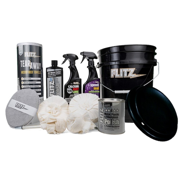 Flitz 5-Gallon Black Bucket Detailers Kit C-209BB - main