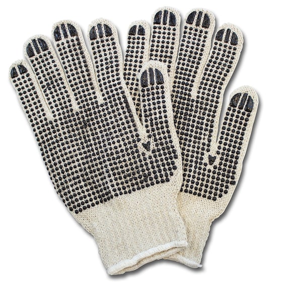 Safety Zone Glove String Knit PVC Dots - 12 Pairs GSBD-MN-2C-20 - main