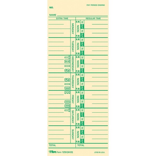 Tops Business Forms Acroprint/ibm/lathem/simplex, 12593 - main