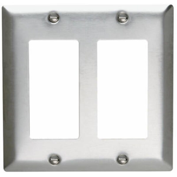 Nextgen SS262CC10 Stainless Steel Wall Plate, 2 Gang NE579613 - main