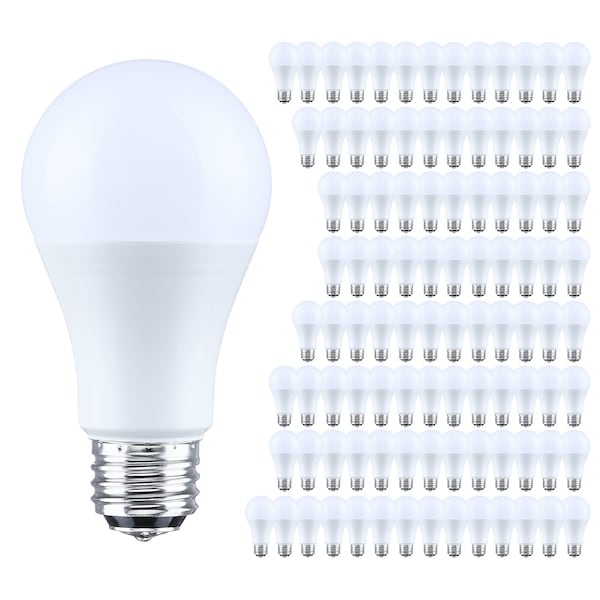Satco 9.8 Watt LED A19 3000K CCT Medium Base 120 Volt, 100PK S14414 - main