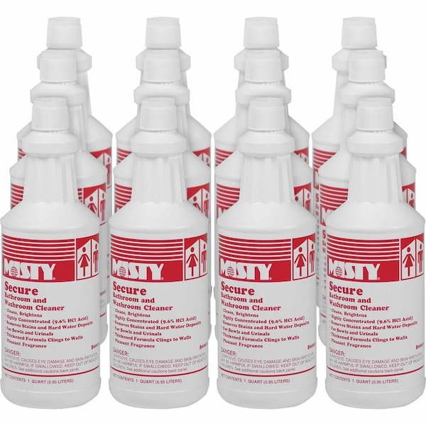 Misty Secure Hydrochloric Acid Bowl Cleaner, Mint Scent, 32oz Bottle, PK12 1038801 - main