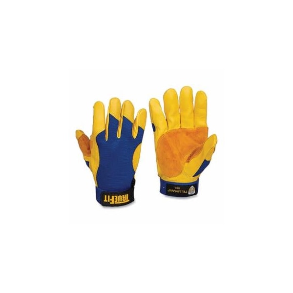Tillman TrueFit Leather-Palm Gloves, 1480, Deerskin/Rough Side Out Deerskin Palm/Spandex BOH, Lg, 12PK 724-1480L - main