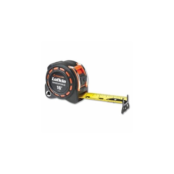 Crescent Lufkin Shockforce Nite Eye Dual-Sided Tape Measure, 1-3/16 in W x 16 ft L, Yellow Blade 182-L1116-02 - main