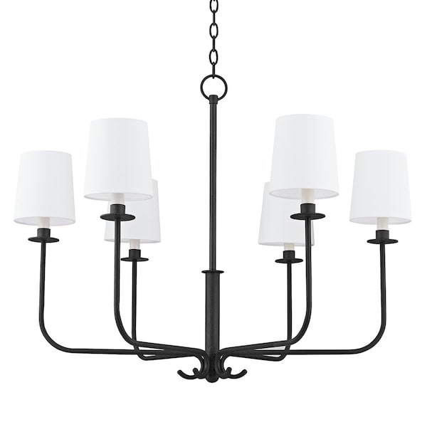 Troy Lighting Bodhi 6 Light Chandelier 36 In. Forged Iron F7736-FOR - main