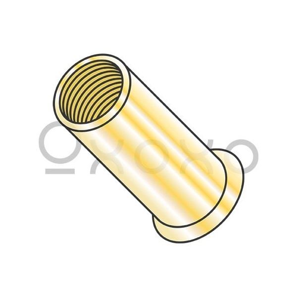 Oxoxo 8-32-.080 Small Head Rivet Nut Steel Zinc Yellow Dichromate NON-RIBBED, 1000PK 385387 - main