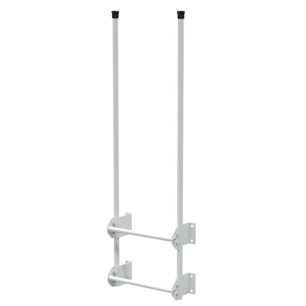 Vestil Steel Walk Through Dock Ladder 2 Step 300 Lb. Capacity White DKL-2-WT - main