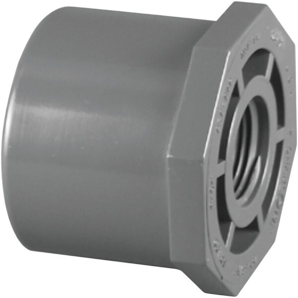 Charlotte Pipe And Foundry 3/4'' Spigot x 1/2'' FIP Schedule 80 Reducing PVC Bushing PVC 08108 1600HA - main