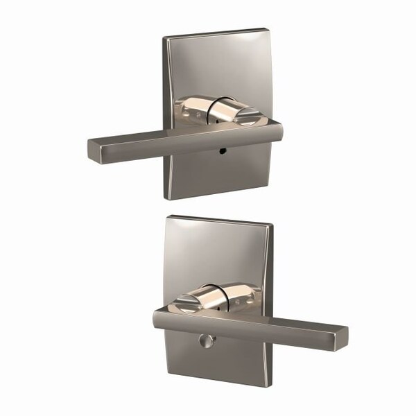 Schlage Residential Schlage Custom Latitude Lever with Century Rose Passage and Privacy Lock with 16600 Latch and FC21LAT618CEN - main