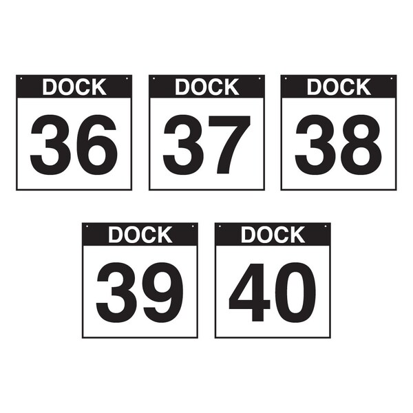 5S Supplies Loading Dock 36-40 Sign - PVC - 16in x 16in DOCK36-40-PVC-1616 - main