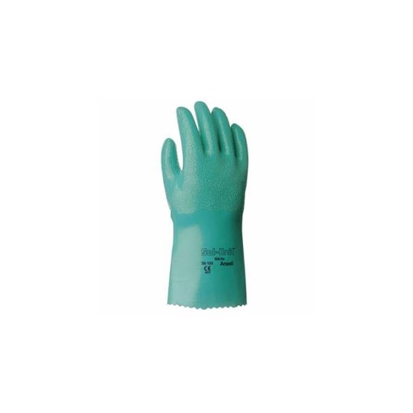 Alphatec 39-124 14 in Reinforced Nitrile Gloves, Gauntlet Cuff, Interlock Knit Cotton Liner, Size 8, 12PK 012-39-124-8 - main