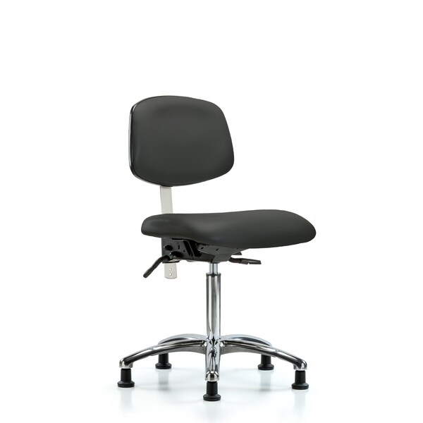 Blue Ridge Ergonomics Clean Room Chair Med Ben Chair, Vin, Chr, Tilt, Gld, Gry, CL100, No Arms, 22" to 29" Height, Vinyl BR-NCR-VMBCH-CR-T1-A0-NF-RG-8605 - main
