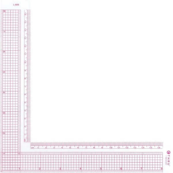 Westcott L-Square, PVC, Transparent, 8in L-808 - main