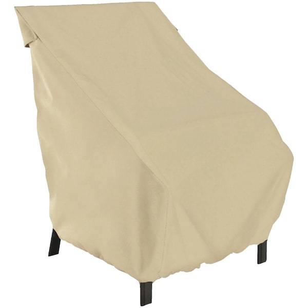 Classic Accessories 26'' W. x 34'' H. x 25'' L. Tan Polyester/PVC Chair Cover 58932 - main