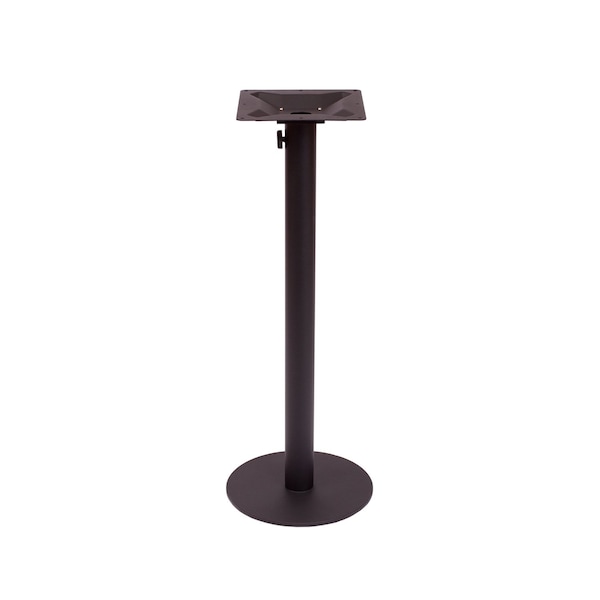 Bfm Seating Margate 16in Round Bar Height Base - Zinc Plated Cast Iron Bottom, Stainless Steel Column PHTB16RBLTU - main